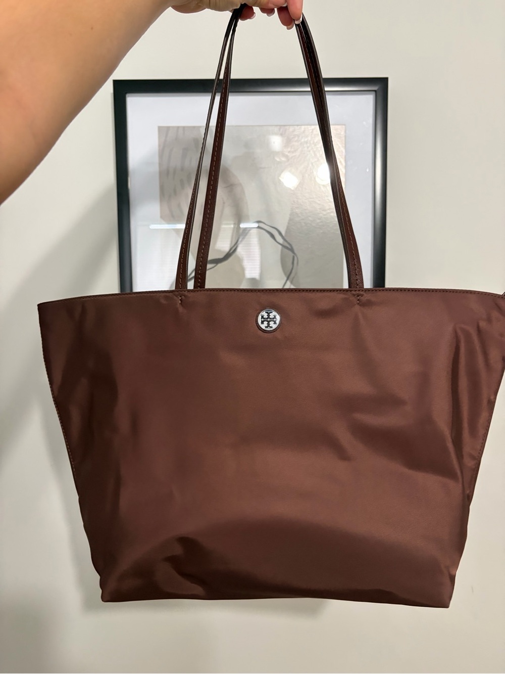 Tory Burch Brown Nylon Tote Bag